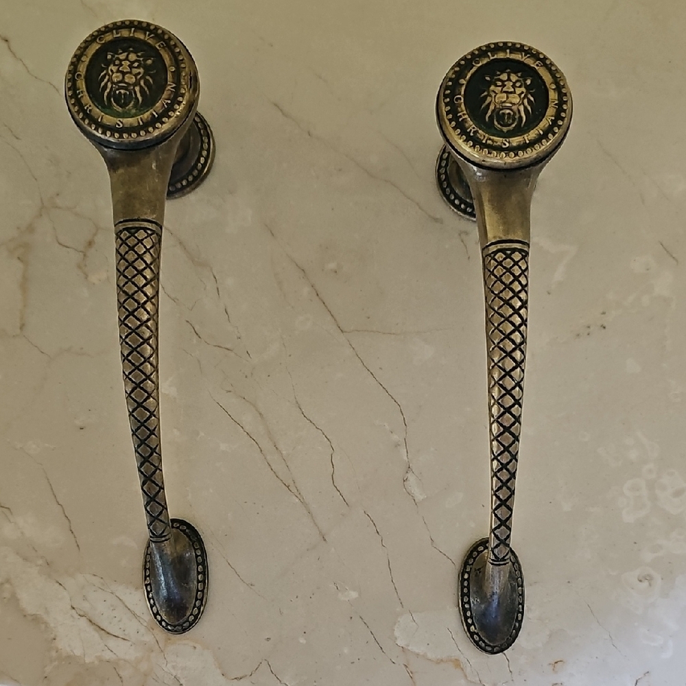 Vintage Clive Christian Lion Head Drawer Pulls